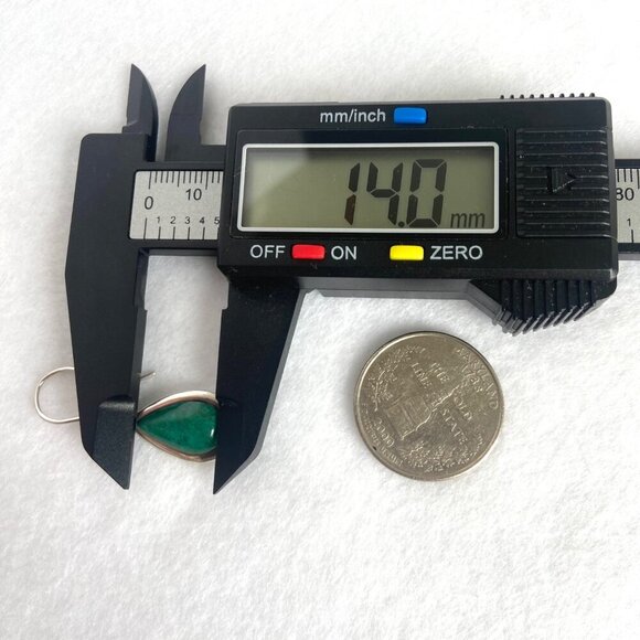 Sterling Silver 925 Southwest Style Chrysocolla Teardrop Dangle Drop Earrings - Picture 16 of 16